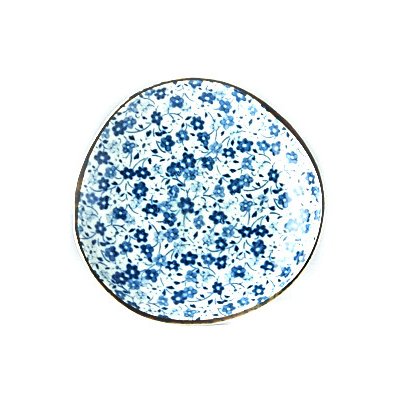 MADE IN JAPAN Malý mělký talíř Blue Daisy 12 cm