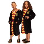 CurePink Dětský fleece župan Harry Potter: Hogwarts černá – Zboží Dáma