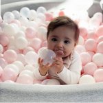 Misioo Suchý bazén pre deti 115 x 50 cm bez guličiek svetlo sivý – Zboží Dáma