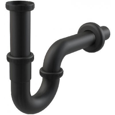 Alcadrain Pro více sérií Sifon umyvadlový „U“ DN32 s převlečnou maticí 5/4", černá mat A4320BLACK – Sleviste.cz