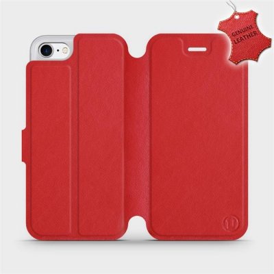 Pouzdro Mobiwear Flip Apple iPhone SE 2020 / SE 2022 - Červené - kožené - L_RDS Red Leather – Zboží Mobilmania