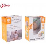 Teddies Chrastítko makronka dřevo/plast v krabičce 12x16x8cm – Zbozi.Blesk.cz