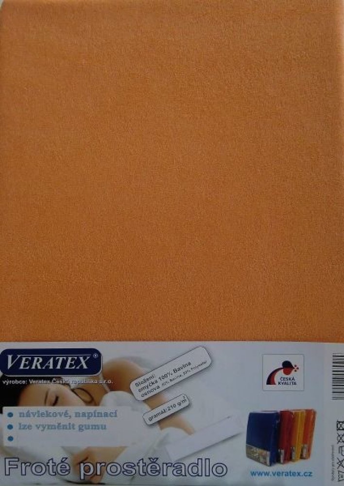 Veratex froté prostěradlo na masážní lůžko lehátko broskvové 60x190 |  Srovnanicen.cz