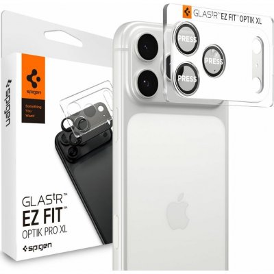 Spigen Glass tR EZ Fit Optik Pro XL 1 Pack Silver iPhone 17 Pro AGL10647 – Zboží Živě