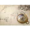 Tapety WEBLUX Fototapeta plátno old compass and rope on vintage map 1732 - 43113208 starý kompas a lano na vinobraní mapě 1732 rozměry 174 x 120 cm