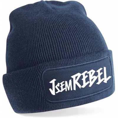 Beechfield čepice s potiskem Jsem rebel tmavě modrá – Hledejceny.cz