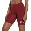 Dámské šortky Reebok kraťasy dámské hladké high waist vínová