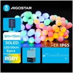 Aigostar LED Solární dekorační řetěz 50xLED 8 funkcí 12m IP65 multicolor | AI0428 – Hledejceny.cz