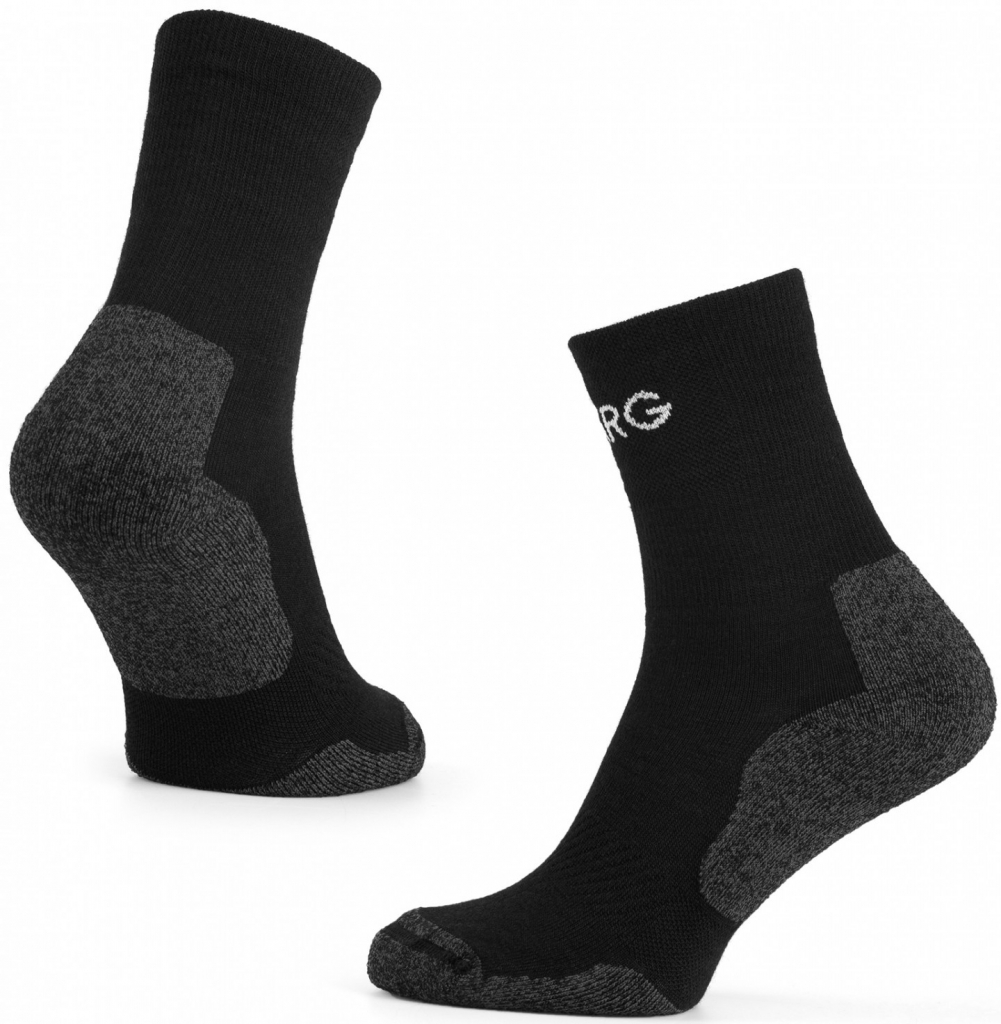 Warg pánské ponožky Trek Merino černá/šedá