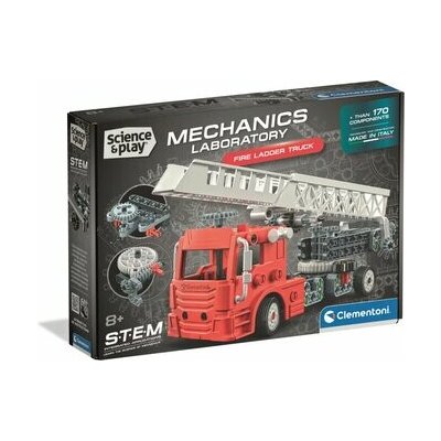 CLEMENTONI Science&Play Mechanická laboratoř: Hasičské auto s žebříkem – Hledejceny.cz