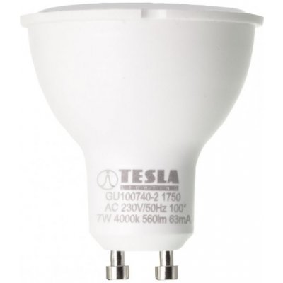 Tesla LED žárovka GU10/7W/230V/560lm/25 000h/4000K denní bílá/100st