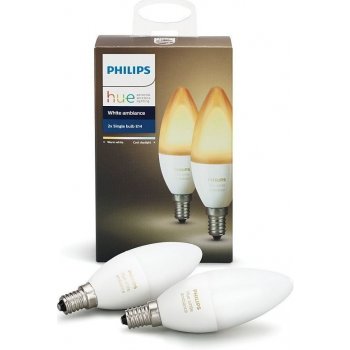 Philips Hue White Ambiance E14 6W B39 2 ks