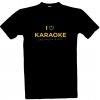 Pánské Tričko Tričko s potiskem Karaoke & kokeš pánské černá