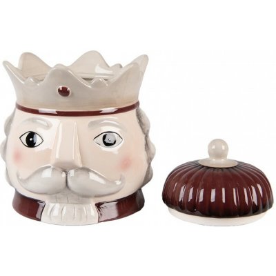 Béžová keramická dóza Louskáček Nutcracker ChrisMs - Ø 16*19 cm - Clayre & Eef – Hledejceny.cz