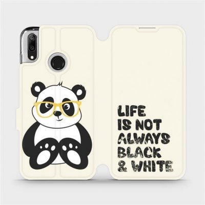 Pouzdro Mobiwear parádní flip Huawei Y7 2019 - M041S Panda - life is not always black and white – Zboží Mobilmania