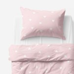 Goldea bavlna povlečení srdíčka na pudrově růžovém 140x200 70x90 – Zboží Dáma