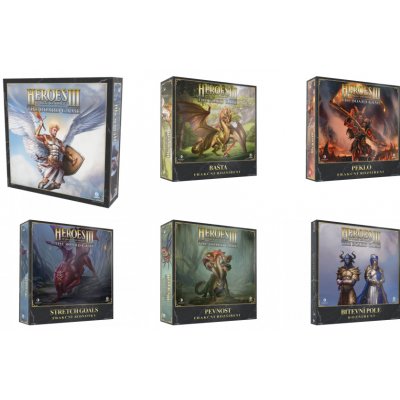 Archon Studio Výhodný set Heroes of Might and Magic - Desková hra Heroes of Might and Magic III CZ (základní hra + 5 rozšíření) – Sleviste.cz