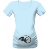 Těhotenské a kojící tričko Tričko s potiskem Alien baby dámské Atoll blue