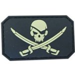 ARMED PATCHES PVC nášivka Pirate Skull, černá – Zboží Dáma