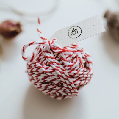 Be Nice bavlněný Provázek bílo-červený – Zboží Dáma
