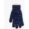 YO rukavice prstové RED0081K tm. modrý lurex