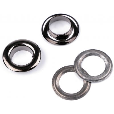 Průchodky s podložkou vnitřní Ø12 mm / vnější Ø21 mm lesklé 2. jakost Varianta: 2 nikl černý, Balení: 50 pár – Zbozi.Blesk.cz