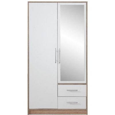Meblar Smart SRL3 se zrcadlem 100 x 190 x 56 cm cm Dub Sonoma bílá – Hledejceny.cz