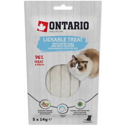 Ontario extra tuňák a losos 5 x 14 g – Hledejceny.cz