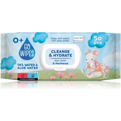 GoWipes Dětské vlhčené ubrousky s Aloe vodou a D-Pantenolem 50 ks – Zboží Dáma
