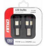 LED žárovky CANBUS PRO series 1156 BA15S P21W R10W R5W 24x3020 SMD FAN White 12V/24V AMIO-03721 – Hledejceny.cz