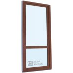 Kömmerling balkonové dveře 70 AD s příčkou levé ořech/ořech 80 x 210 cm s klikou+ PVC rám – Hledejceny.cz