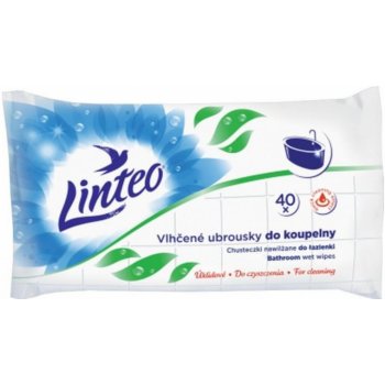 Linteo Satin vlhčené ubrousky koupelna 40 ks