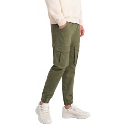 Ombre pánské Jogger kalhoty cargo V18 P886 olivová