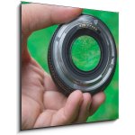Obraz 1D - 50 x 50 cm - Mobile lenses on a green lawn. Mobilní čočky na zeleném trávníku. – Zboží Mobilmania