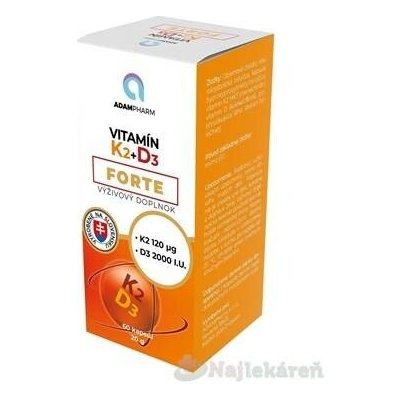 ADAMPharm VitaminK2+D3 Forte 60 kapslí – Hledejceny.cz