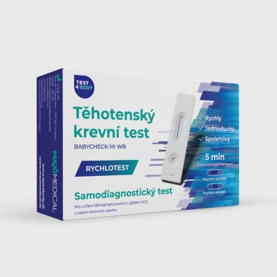 Test4Body Těhotenský krevní test samodiagnostický rychlotest z krve – Zboží Dáma