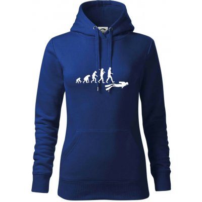 Evoluce potápění mikina dámská Cape s kapucí Královská modrá – Zboží Dáma
