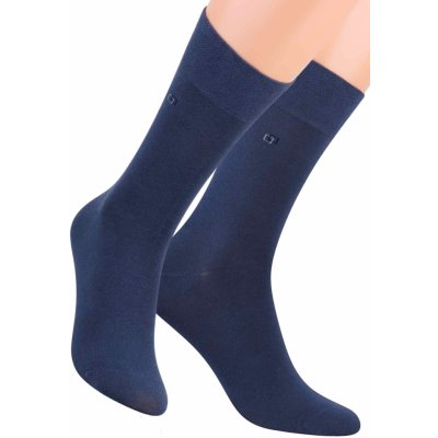 Steven oblekové ponožky se vzorem dvou čtverců 0561 modrá – Zboží Mobilmania