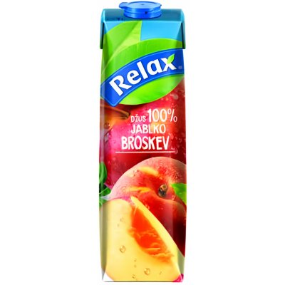 Relax 100% jablko broskev 1l
