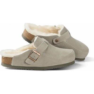 Kreibich&Fellhof kožešinové pantofle ELVAS světle šedá – Zboží Dáma