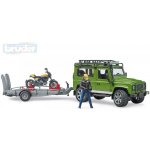 Bruder 2598 Land Rover Defender s přívěsem + Ducati Scrambler Cafe Racer a řidič 1:16 – Zboží Mobilmania