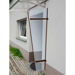 LanitPlast boční stěna UNI hnědá / PLEXI PK911