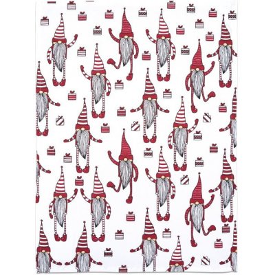 SCANquilt utěrka DEKORO elfíci bíločervená 50 x 70 cm – Zboží Dáma