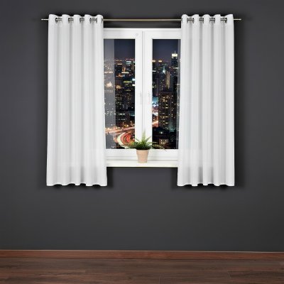 Dekorační záclona s kroužky BASIC bílá 145x170 cm (cena za 1 kus) MyBestHome – Sleviste.cz