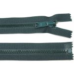 KOH-I-NOOR Kostěný zip no.5 rozepínací 45cm tmavě zelený bundový s překlápěcím jezdcem – Hledejceny.cz