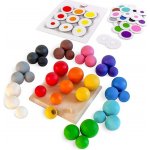 Montessori Ulanik dřevěná hračka "Colourful Balls" – Zboží Mobilmania