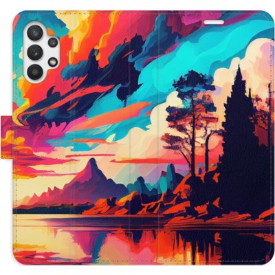 Pouzdro iSaprio Flip s kapsičkami na karty - Colorful Mountains 02 Samsung Galaxy A32 5G – Hledejceny.cz