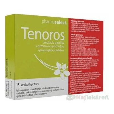 TENORO pohanka + zinek citron 15 cucacích pastilek – Hledejceny.cz