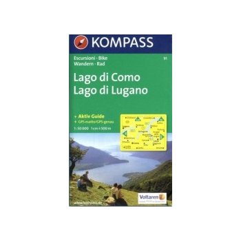 LAGO DI COMo LUGANO 1:50 000 91