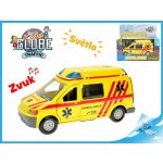 Mikro Ambulance kovová na zpětný chod na baterie se světlem a zvukem – Hledejceny.cz